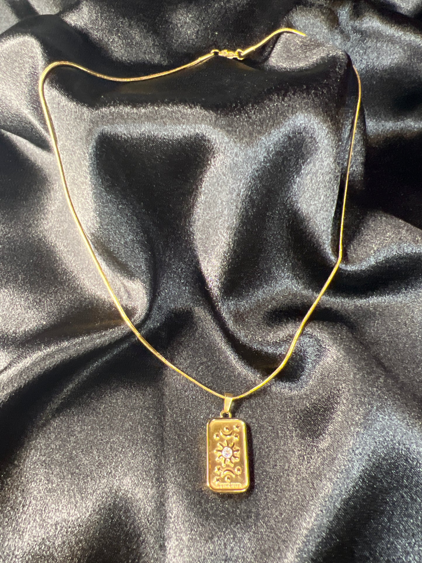 Gold Celestial Bar Necklace