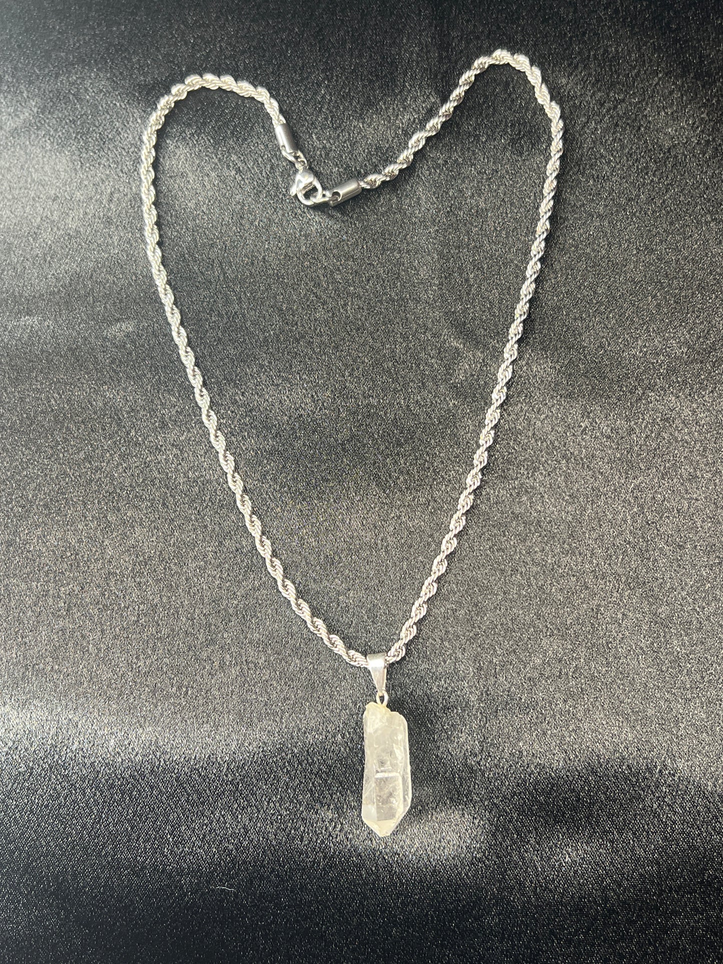 Raw Clear Quartz Necklace