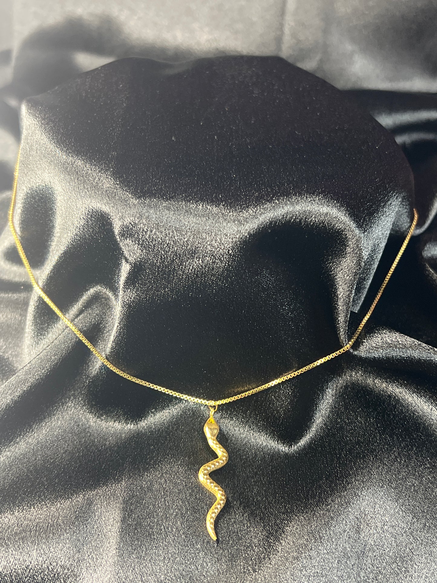 Gold Simple Snake Necklace