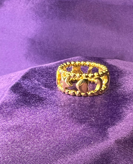 Gold Delightful Bubble Ring