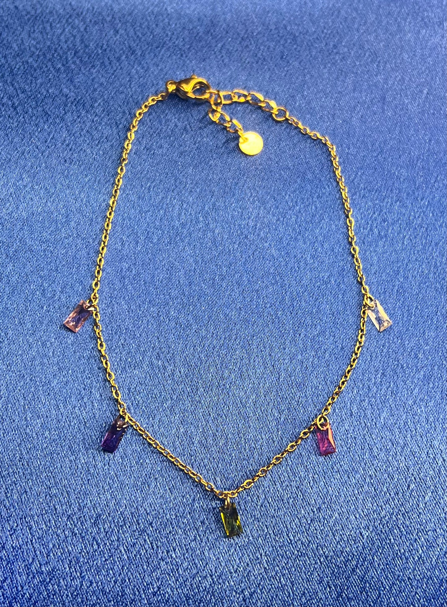 Dangling Crystal Anklet