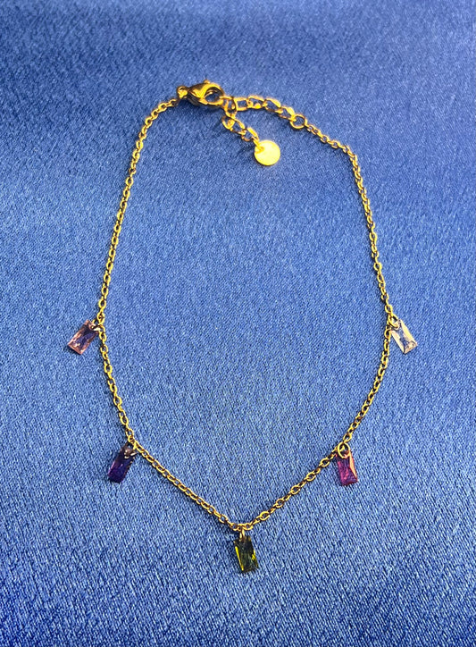 Dangling Crystal Anklet