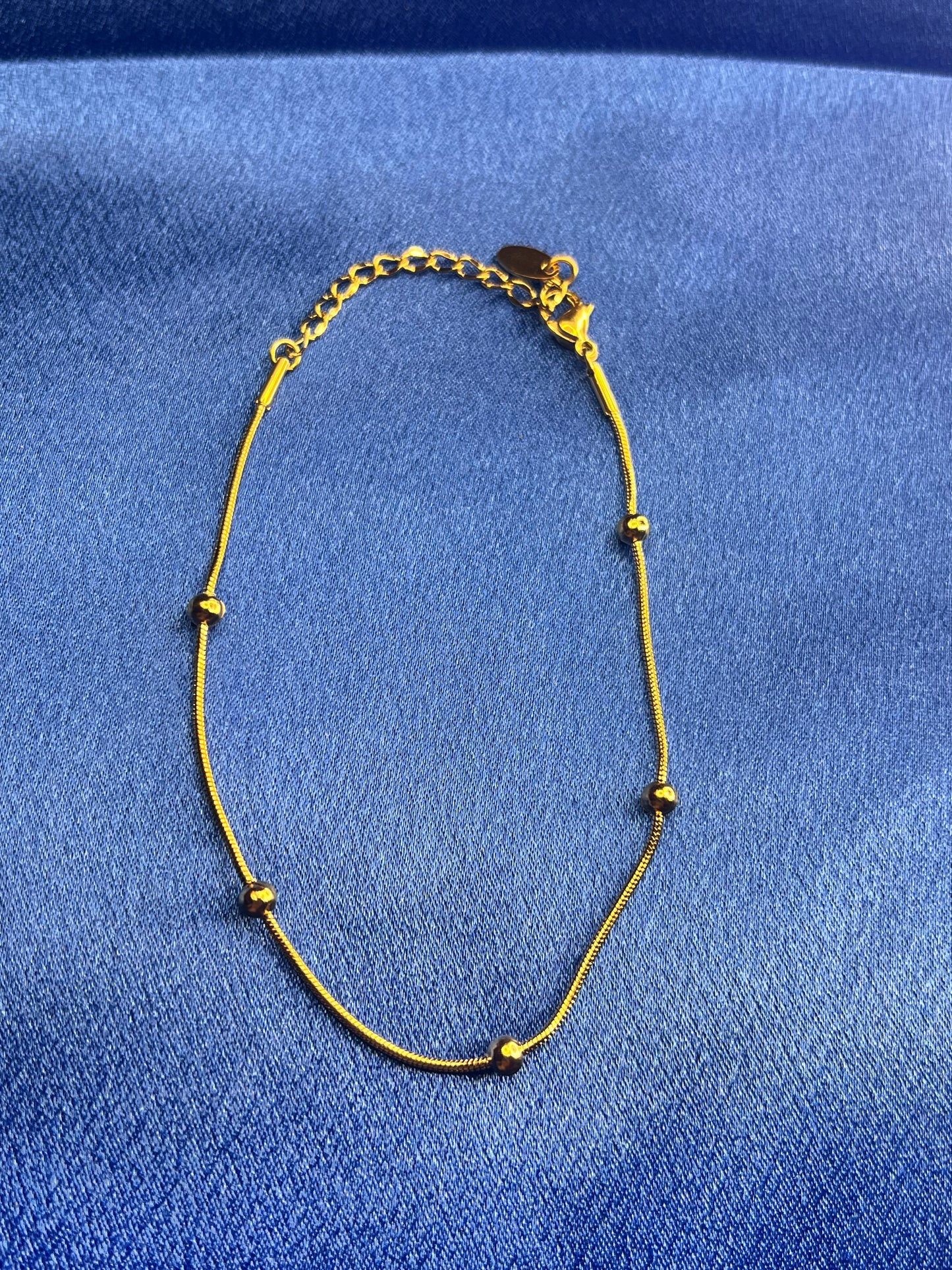 5 Golden Balls Anklet