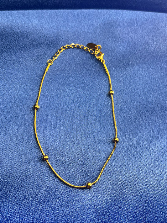 5 Golden Balls Anklet