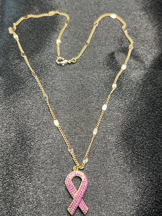 Pink Ribbon Necklace🎀