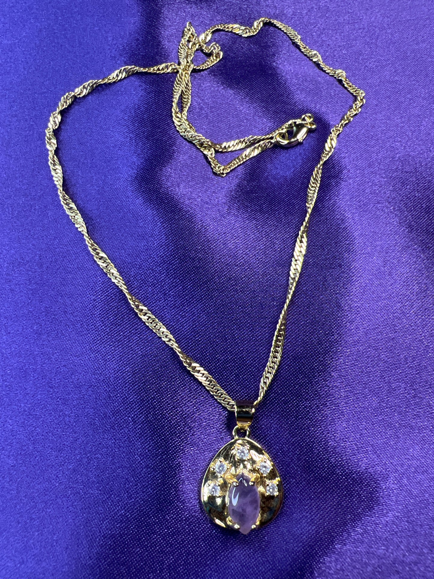 Amethyst Is A Charm Necklace