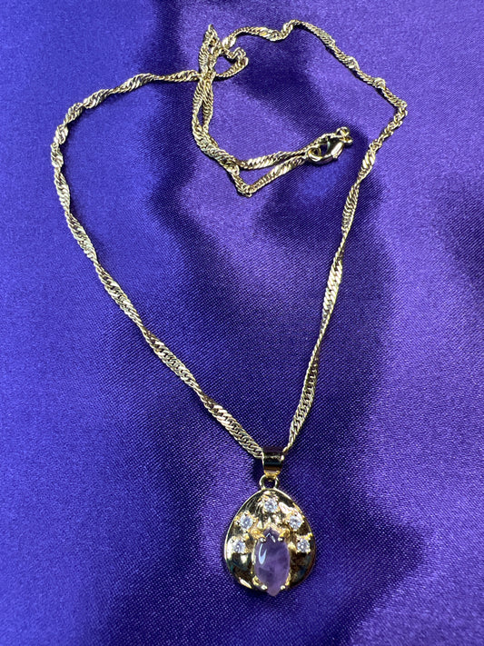 Amethyst Is A Charm Necklace