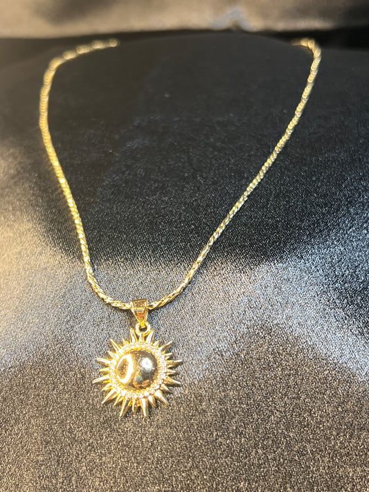 Gold Bright Sun Necklace