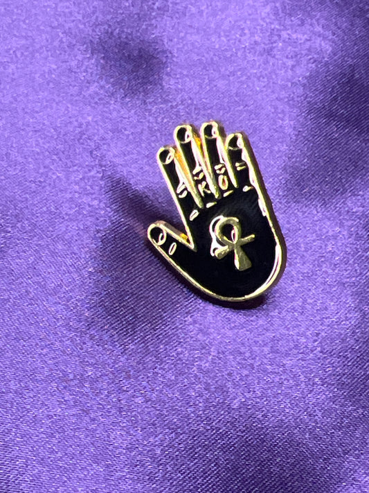 Ankh in Hand Pins