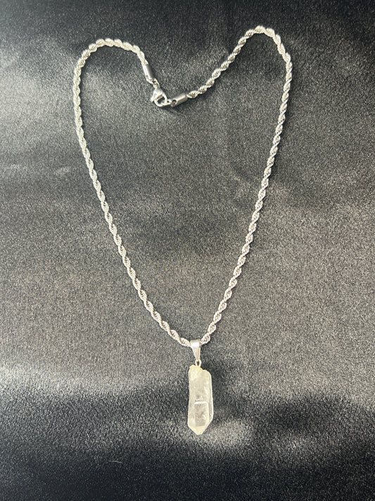 Raw Clear Quartz Necklace