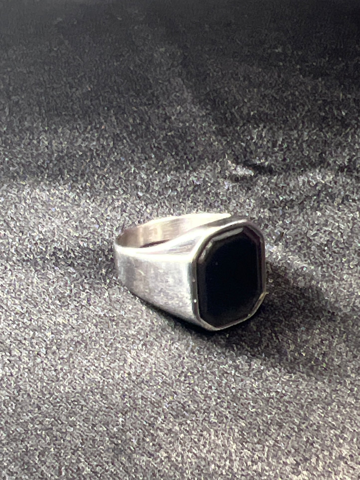 Silver Bold Octagonal Ring
