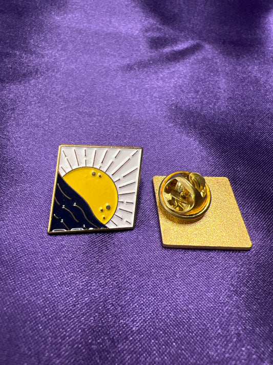 Sun Setting Diamond Pins
