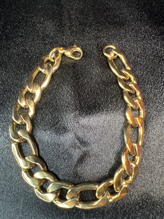 Gold Thick Figaro Bracelet