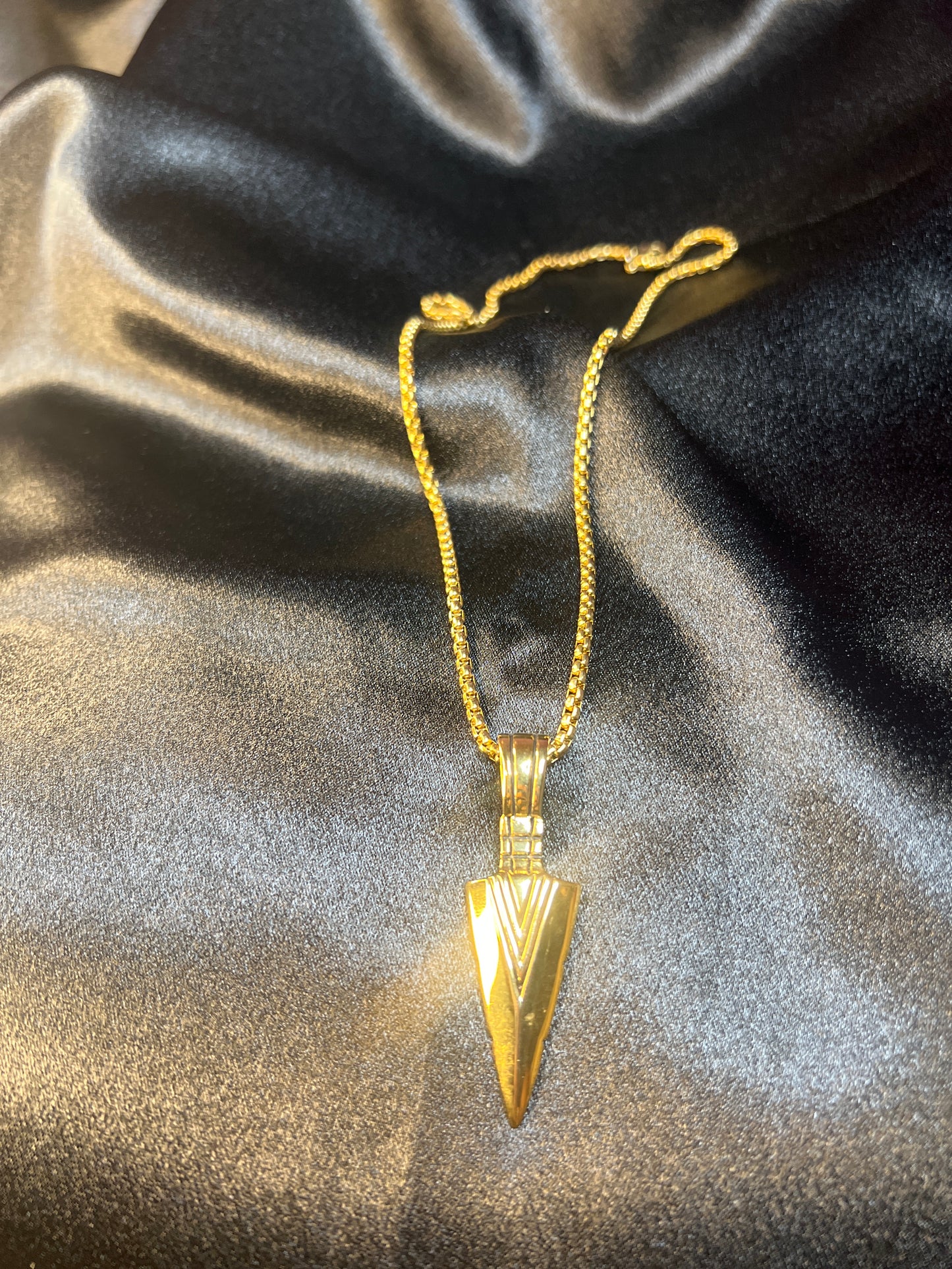 Large Gold Dagger Necklace