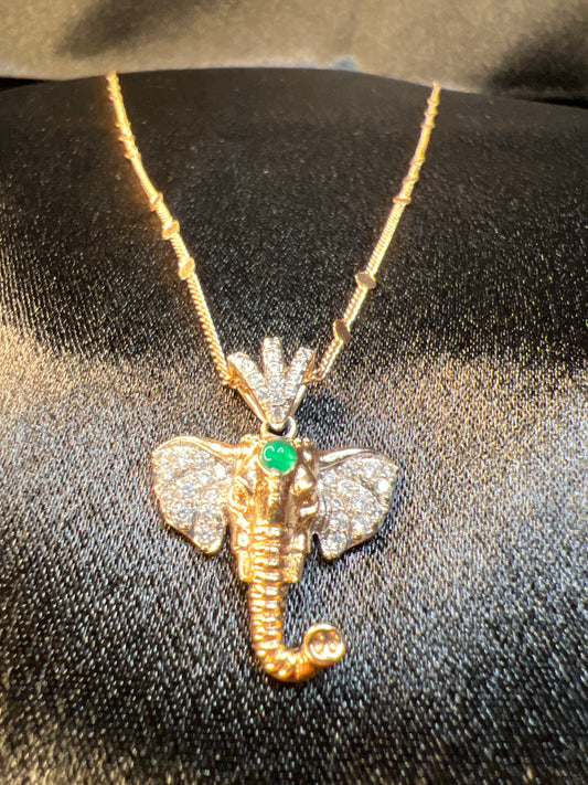 Gold Dazziling Elephant Head