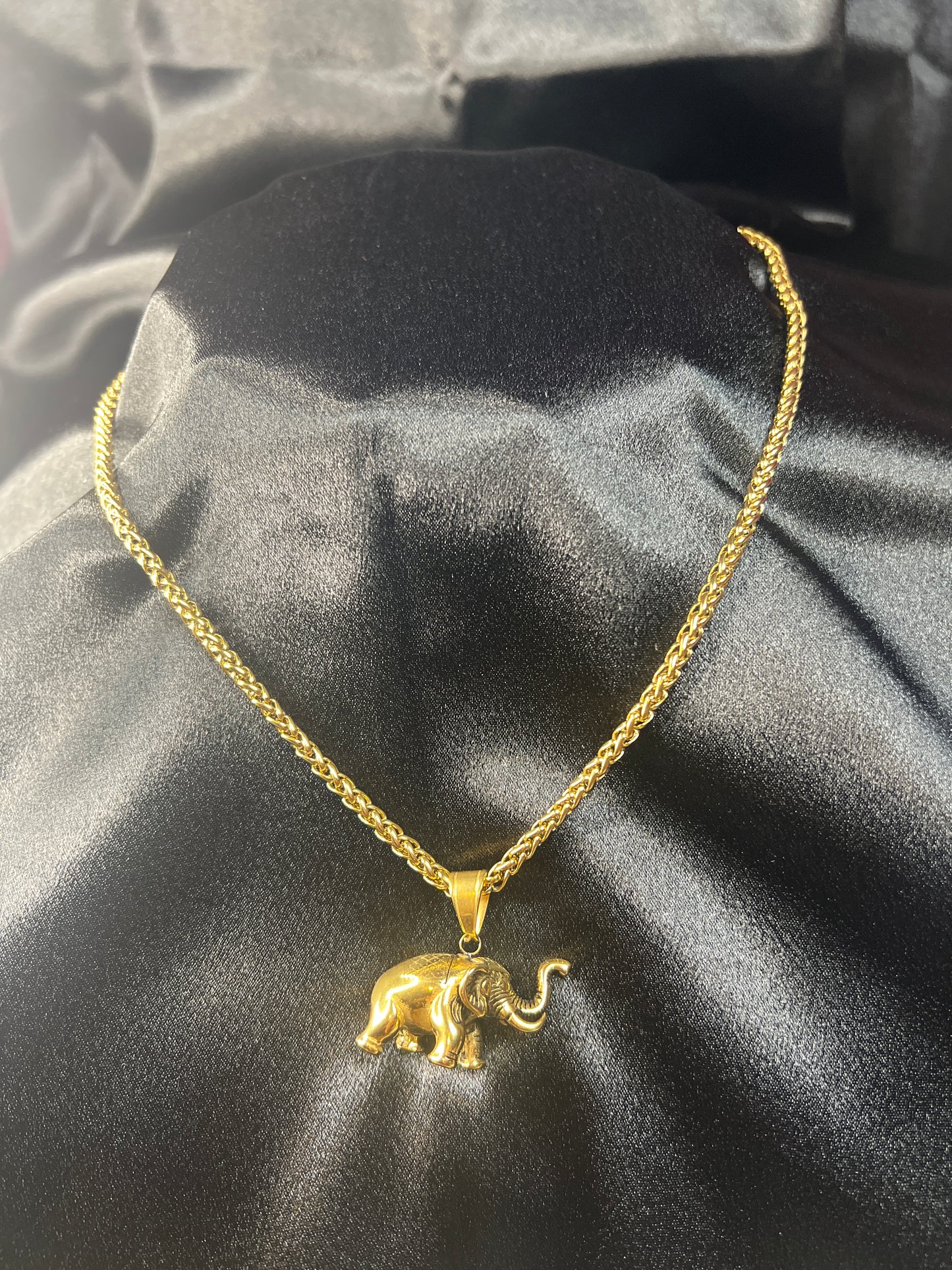 Gold Elephant Necklace