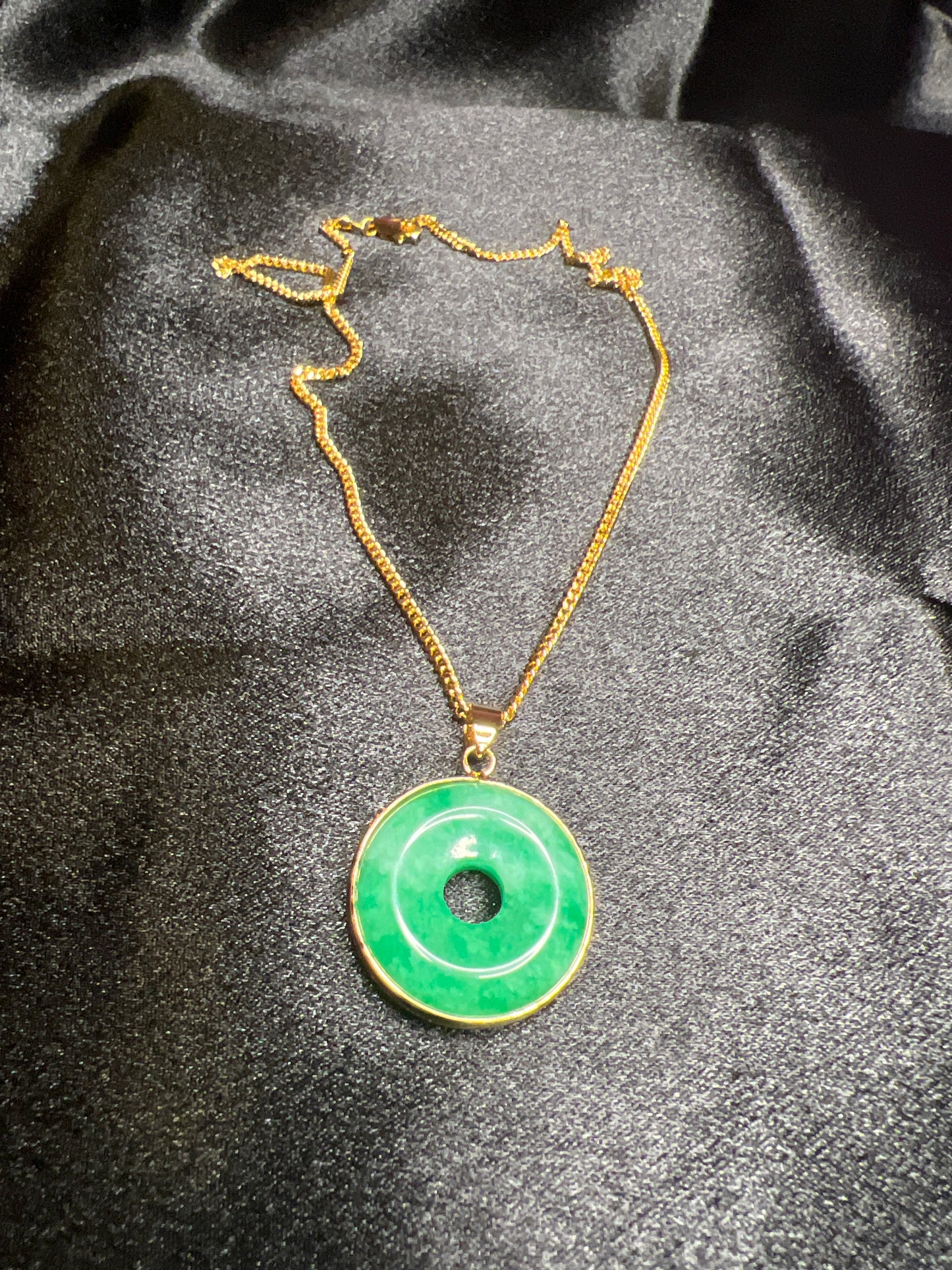 Framed Jade Donut Necklaces