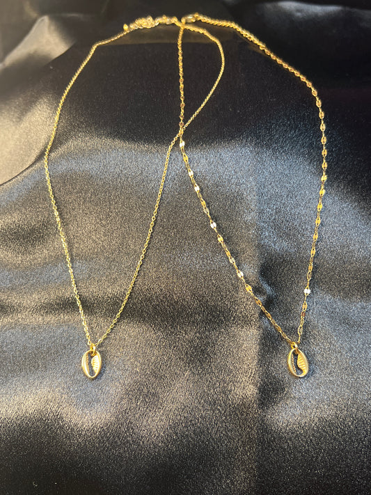 Mini Gold Cowry Shell Necklace