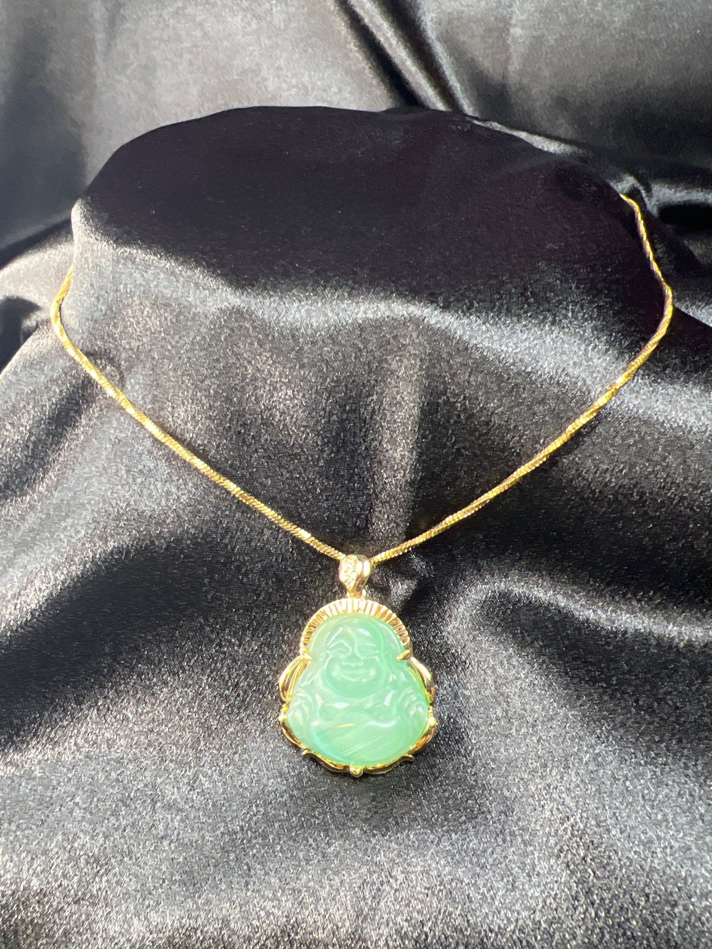 Crystal Buddha Necklaces (Gold-Filled)