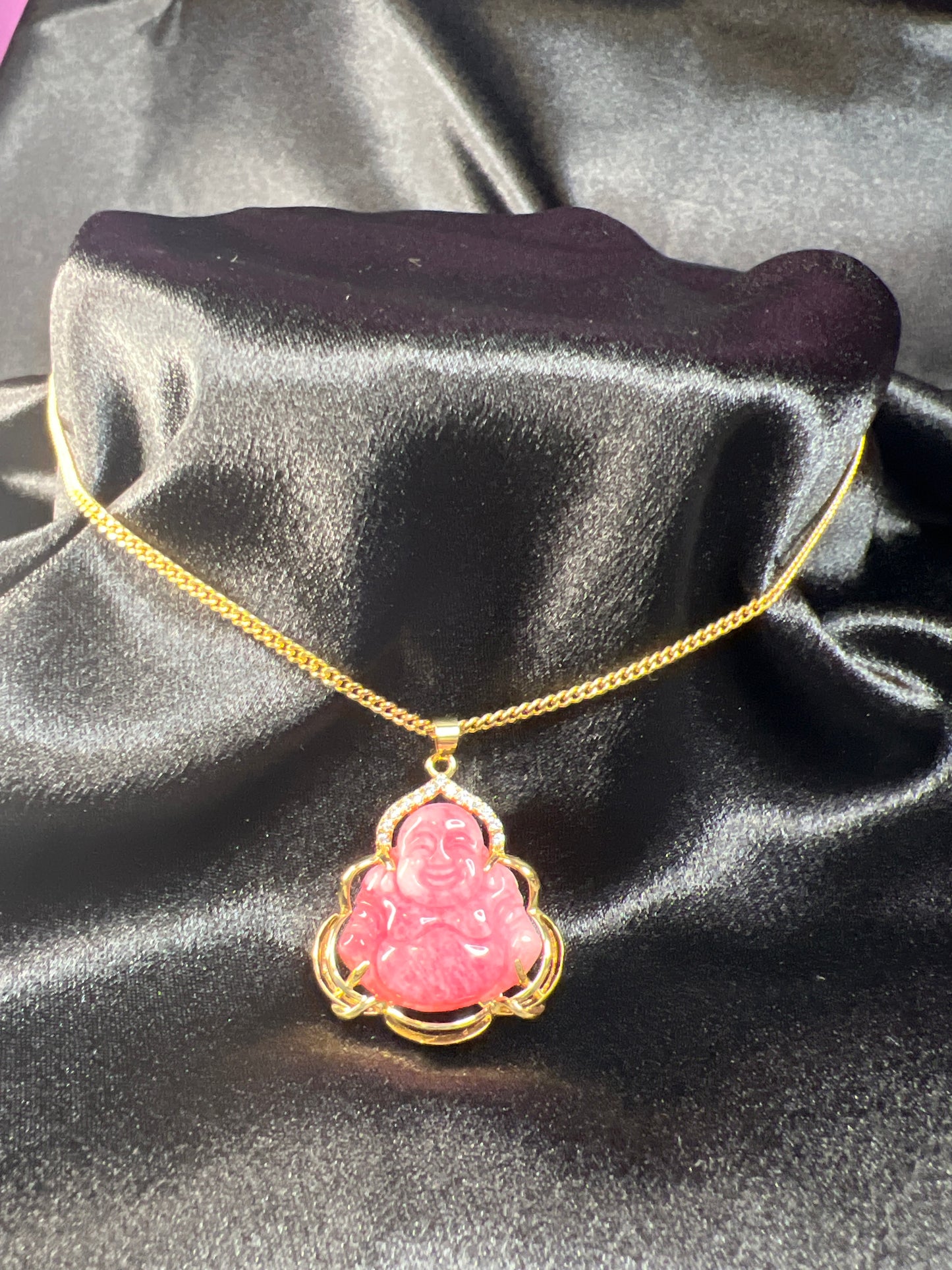 Crystal Buddha Necklaces (Gold-Filled)