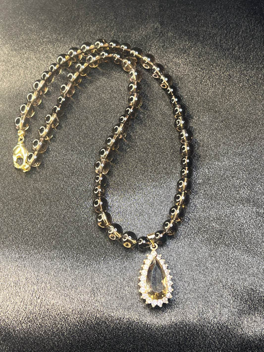 Abundant Smoky Quartz Necklace