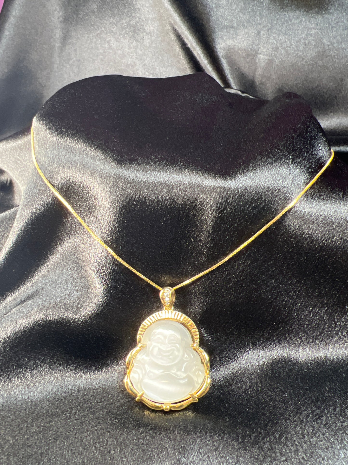 Crystal Buddha Necklaces (Gold-Filled)